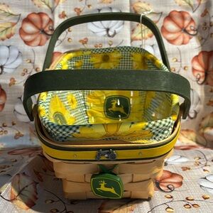 2009 Longaberger John Deere sloped vegetable style basket